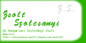 zsolt szolcsanyi business card